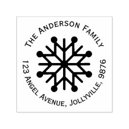 Custom Holiday Snowflake Address Permastempel