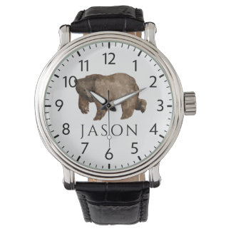 Custom Holiday Watch for Hunter Man | Bear Design Armbanduhr