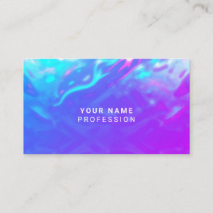 Custom Holographic Iridescent Lila Visitenkarte