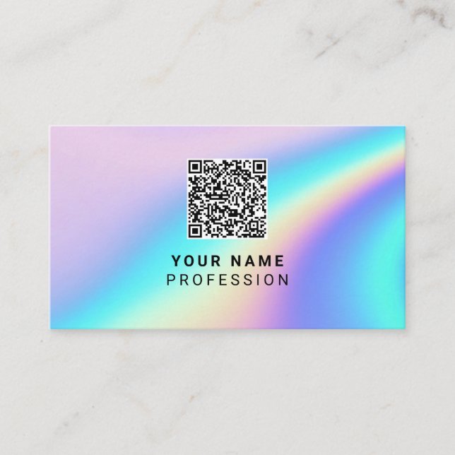 Custom Holographic Qr Code Visitenkarte (Vorderseite)