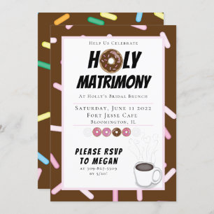 Custom Holy Matrimony Brunch Einladung