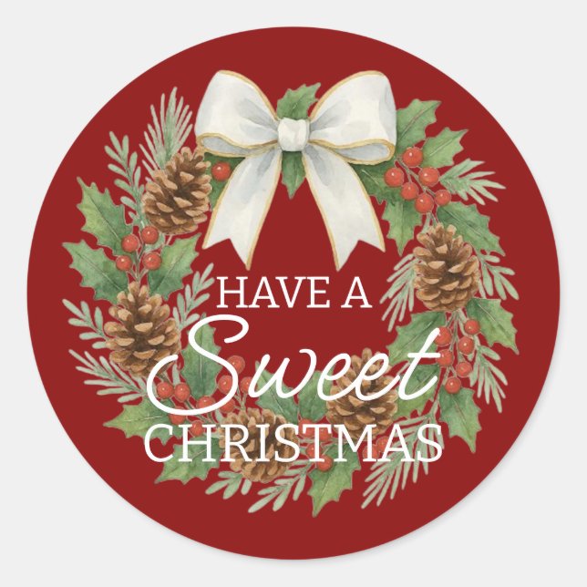 Custom Homemade Christmas Cookies Label Sheet Runder Aufkleber (Vorderseite)