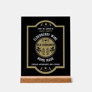 Custom Homemade Elderberry Acrylschild