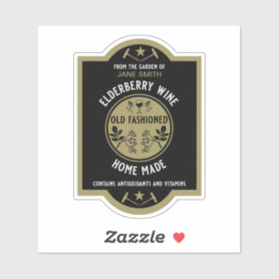 Custom Homemade Elderberry Aufkleber