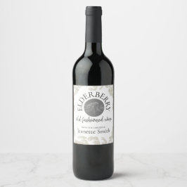 Custom Homemade Elderberry Wine Weinetikett