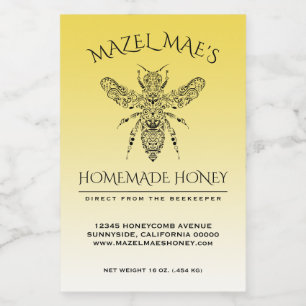 Custom Homemade Honey Lebensmitteletikett