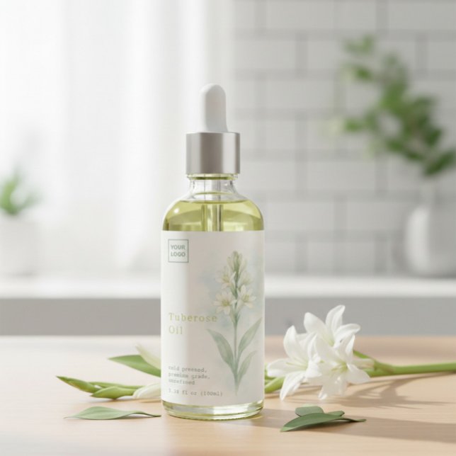 Custom Homemade Tuberose Oil Label Weinetikett (Von Creator hochgeladen)