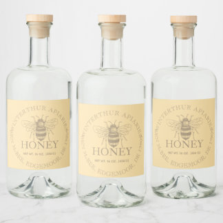 Custom Honey Business Promotional Alkoholflaschenetikett