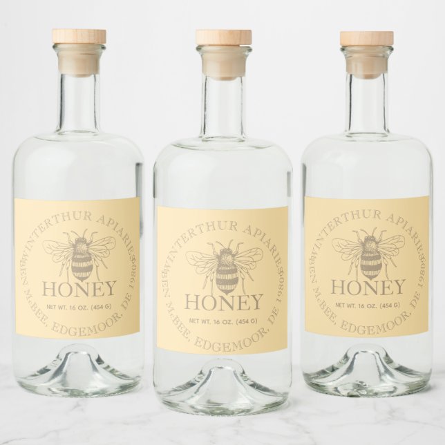 Custom Honey Business Promotional Alkoholflaschenetikett (Flaschen)