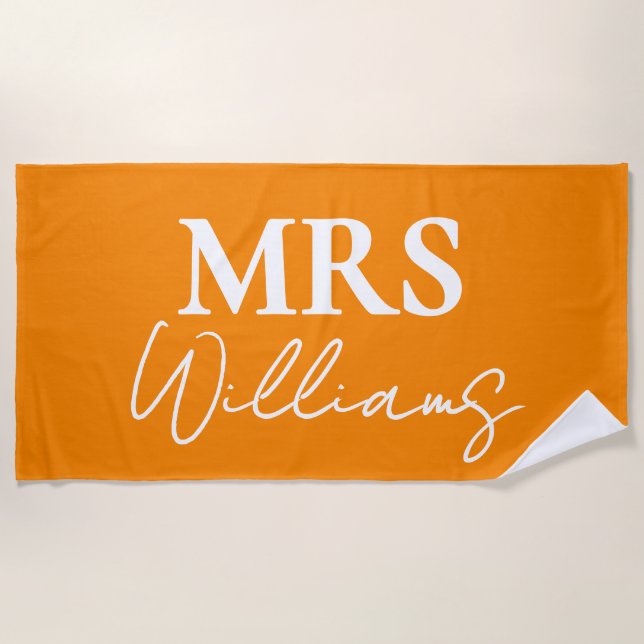 Custom Honeymoon Beach Handtuch, Geschenk für Mr.  Strandtuch (Vorderseite)