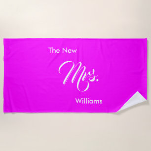 Custom Honeymoon Magenta Das neue Mrs Beach Handtu Strandtuch
