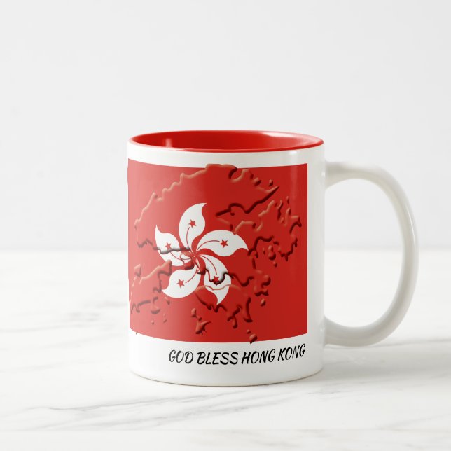 Custom HONGKONG Flag Zweifarbige Tasse (Rechts)