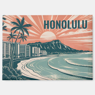 Custom Honolulu Waikiki Diamond Head Landschaftlic Magnet