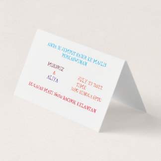 Custom Horizontal TENT Fold Folded Business Card Visitenkarten