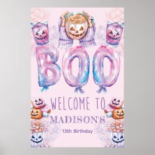 Custom Horror Movie Birthday Sleepover-Zeichen Poster