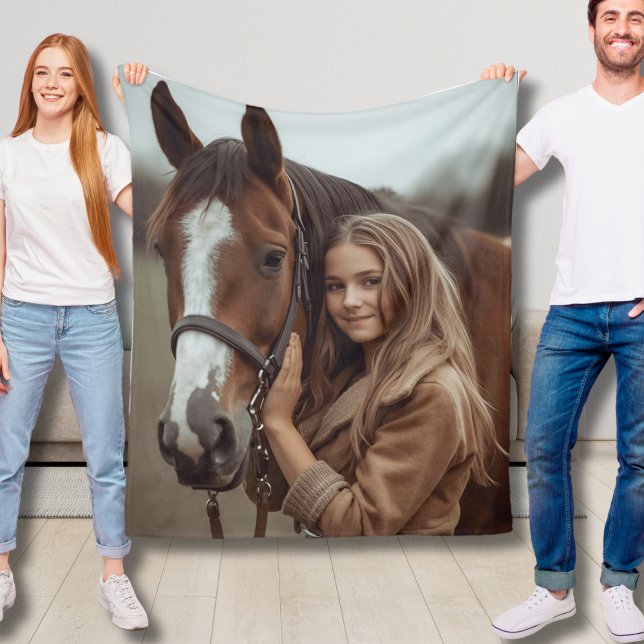 Custom Horse Fleece Blanket Töchter Geschenkideen (Von Creator hochgeladen)