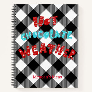 Custom Hot Chocolate Weather Buffalo Kariert Notizbuch