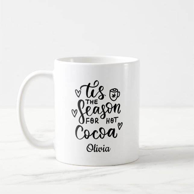 Custom Hot Cocoa Weihnachtsfeier - Personalisierte Kaffeetasse (Links)