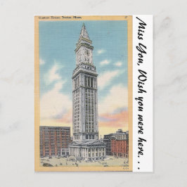 Custom House, Boston, Mass. Postkarte