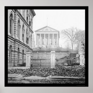 Custom House & Hauptstadt in Richmond, VA 1865 Poster