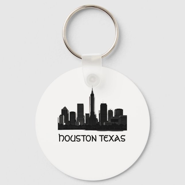 Custom Houston Texas Skyline Schlüsselanhänger (Vorderseite)