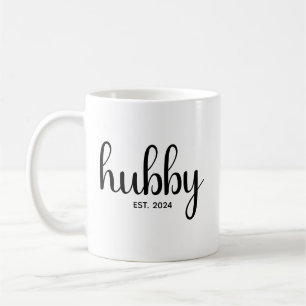 Custom Hubby EST Year Couple Wedding Anniversary Kaffeetasse
