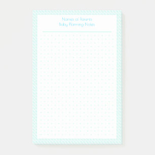 Custom Hübsch Blue Dot Grid New Baby Plan Planer Post-it Klebezettel