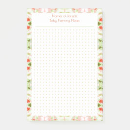 Custom Hübsch Red Green Dot Grid New Baby Planner Post-it Klebezettel