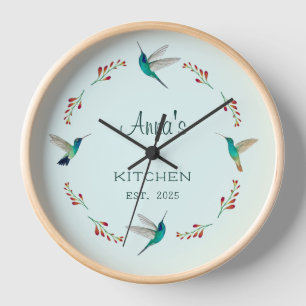 Custom Hummingbird Clock Uhr