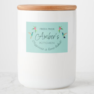 Custom Hummingbird Food Label Lebensmitteletikett