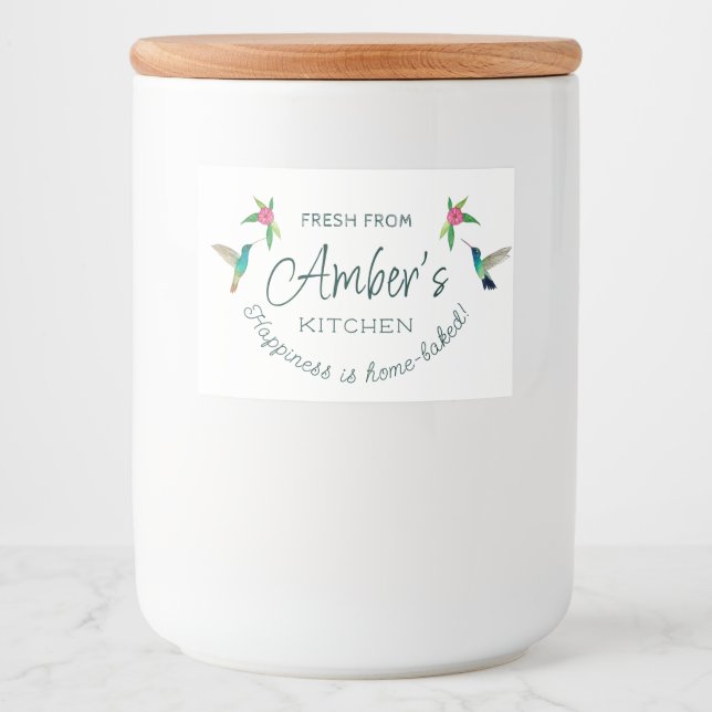 Custom Hummingbird-Label Lebensmitteletikett (Vorderseite)