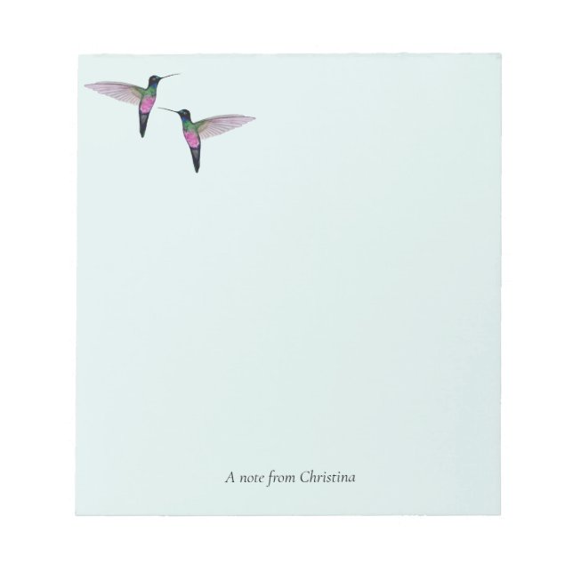 Custom Hummingbird Notepad Notizblock (Vorderseite)