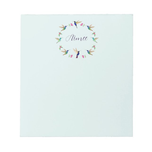 Custom Hummingbird Notepad Notizblock (Vorderseite)
