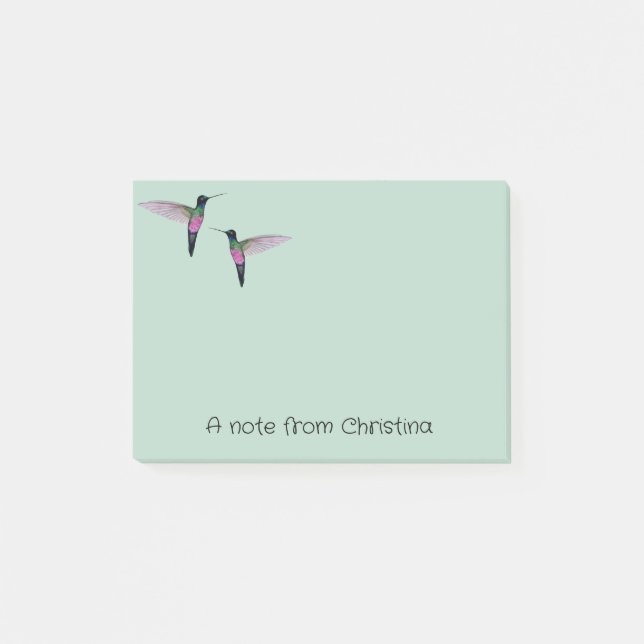 Custom Hummingbird Notes Post-it Klebezettel (Vorderseite)