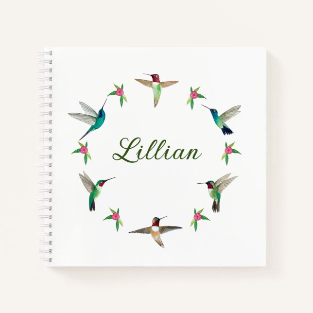 Custom Hummingbird Notizbuch (Vorderseite)