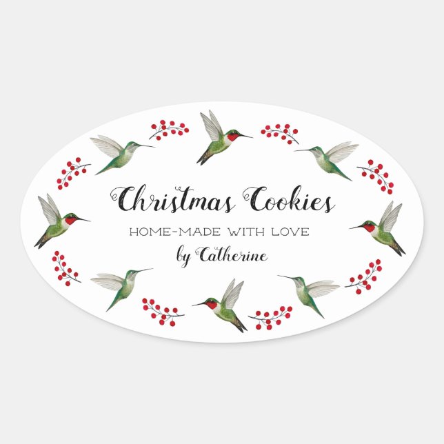 Custom Hummingbird   Ovaler Aufkleber (Vorderseite)