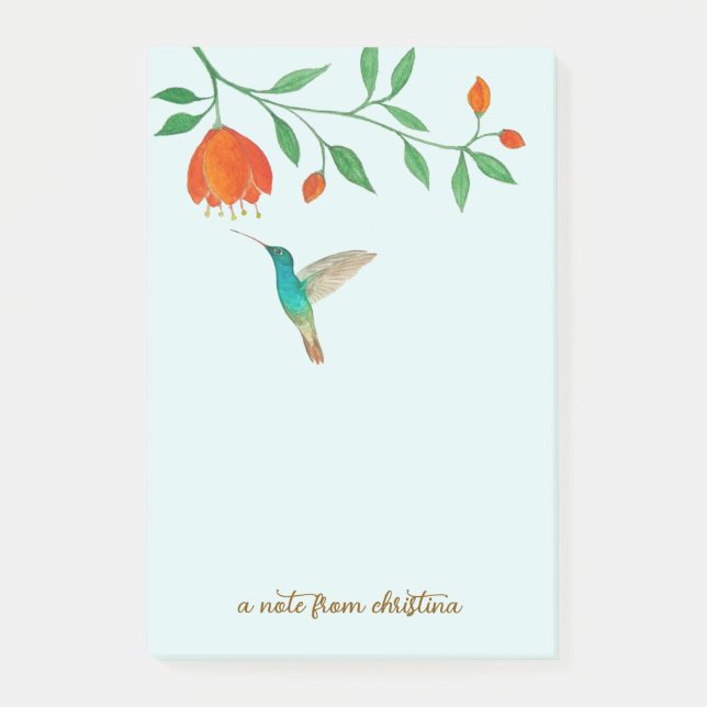 Custom Hummingbird Post-It Notes Post-it Klebezettel (Vorderseite)