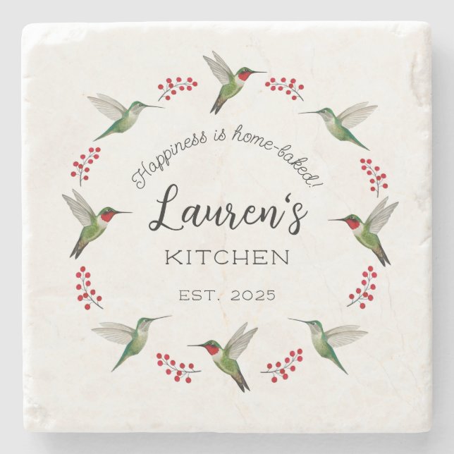 Custom Hummingbird   Steinuntersetzer (Vorderseite)