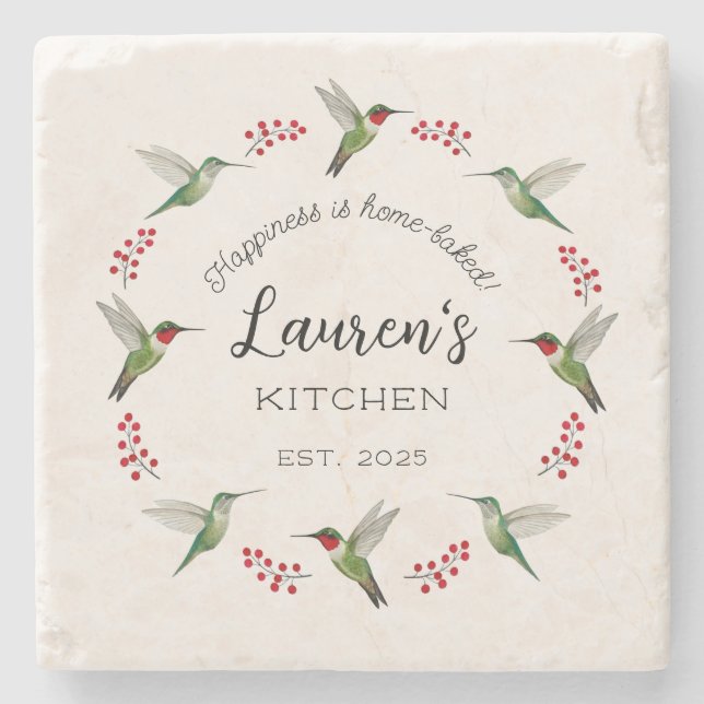 Custom Hummingbird   Steinuntersetzer (Vorderseite)