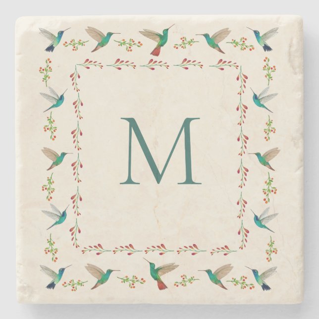 Custom Hummingbird Steinuntersetzer (Vorderseite)