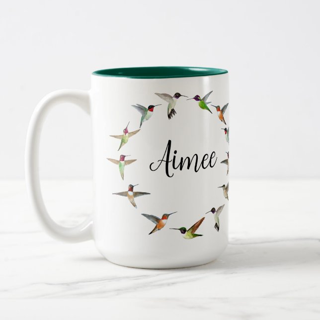 Custom Hummingbird Zweifarbige Tasse (Links)