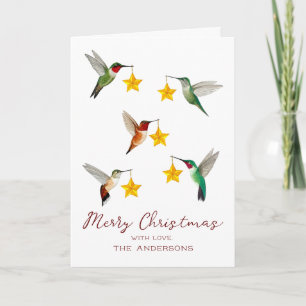 Custom Hummingbirds Christmas Feiertagskarte