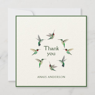 Custom Hummingbirds Dankeschön Card Dankeskarte