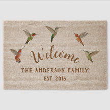 Custom Hummingbirds Doormat
