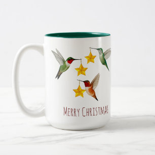 Custom Hummingbirds Frohe Weihnachten Zweifarbige Tasse