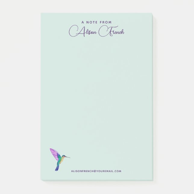 Custom Hummingbirds Notepad Post-it Klebezettel (Vorderseite)
