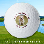 Custom Hund Foto Bester Vater je Red White Golfball<br><div class="desc">Die meisten T-Shirt-riffic Vater ... Zwei Ihrer Lieblingssachen, Golf und Ihr Hund ! Jetzt kannst du deinen besten Freund mitnehmen, während du 18 Löcher spielst. Passen Sie diese wildgolfbälle mit Ihren Hunden Lieblings-Foto und Namen an. Gutes Geschenk für alle Golf- und Hundefreunde, vom Hund ! COPYRIGHT © 2020 Judy Burrows,...</div>