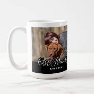 Custom Hund Foto Black Man's Best Friend Kaffeetasse