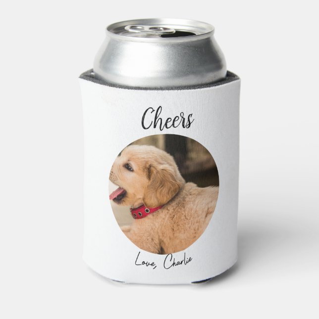 Custom Hund Gastgeschenk Hochzeit Hund der Ehre Fo Dosenkühler (Kanne Rückseite)