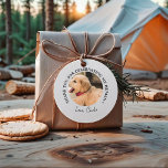 Custom Hund Gastgeschenk Hochzeit Hund Ehrentier F Geschenkanhänger<br><div class="desc">Elegante Foto-Gastgeschenke Hochzeiten fügen Ihrem Lieblingstitel ein Bild und eine Nachricht hinzu</div>